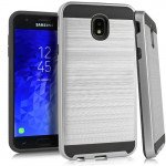 Wholesale Samsung Galaxy J7 2018 / Refine / SM-J737 (AT&T) / Aero / Aura / Crown / Top / Eon / Star Armor Hybrid Case (Silver)